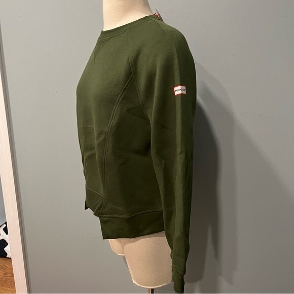 NWT Hunter for Target Olive Green Deconstructed Sweatshirt Size Small - Picture 7 of 12